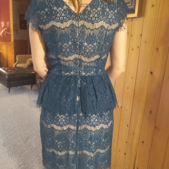 Blue Lace Anthropologie dress - Picture 4 of 7